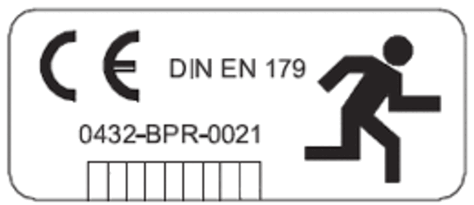 Fluchttür Systeme Plakette