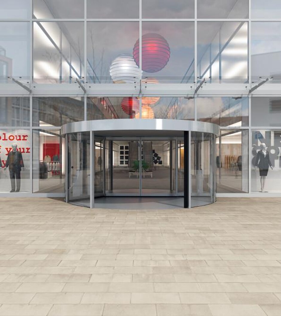 Eingang durch Karusselltür