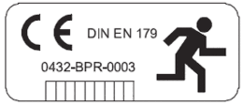 Fluchttür Systeme Plakette