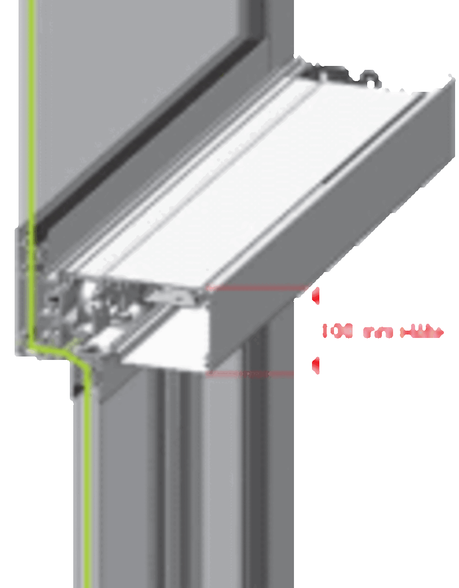 Schiebetür ST Flex Green Querschnitt